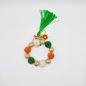 Colorful Beaded Keychain with Tassel